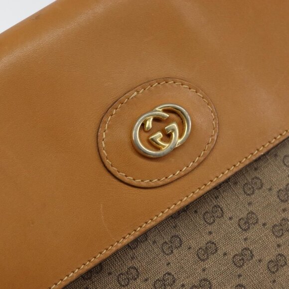 Authentic GUCCI Micro GG Supreme Shoulder Bag PVC Beige Gold - Picture 7 of 16